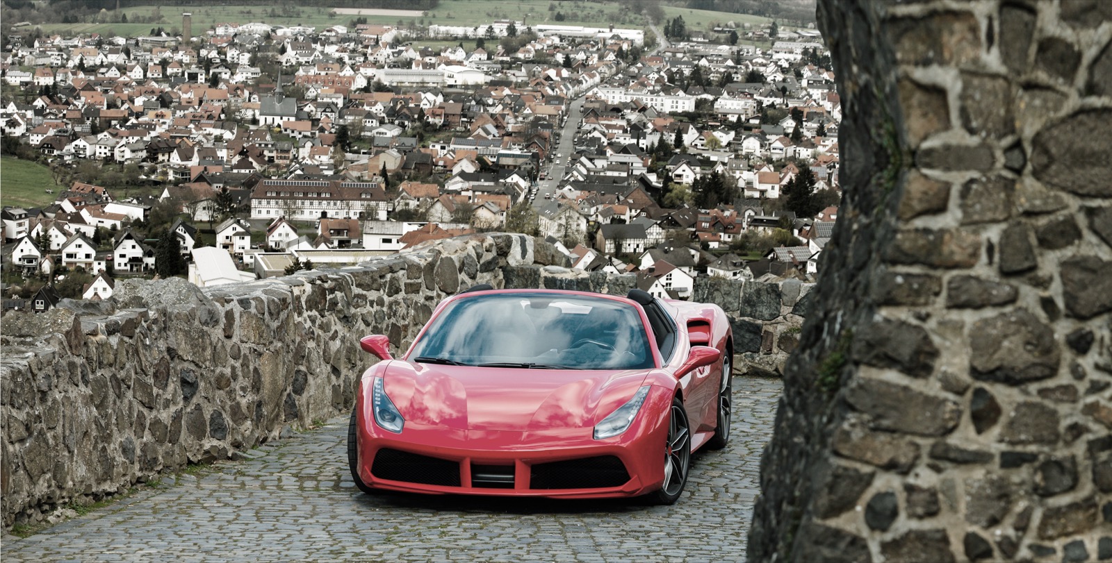 A red supercar